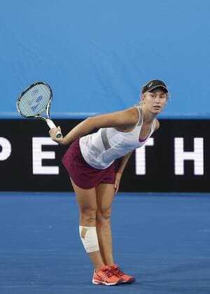 Jan. 6, 2016 - Perth, Western Australia, Australia - DARIA GAVRILOVA (AUS) reacts during her match against Heather Watson (GBR) during their women s singles match on Day 4 at the Hopman Cup tennis tournament in Perth, Australia. Hopman Cup Tennis - ZUMAk129