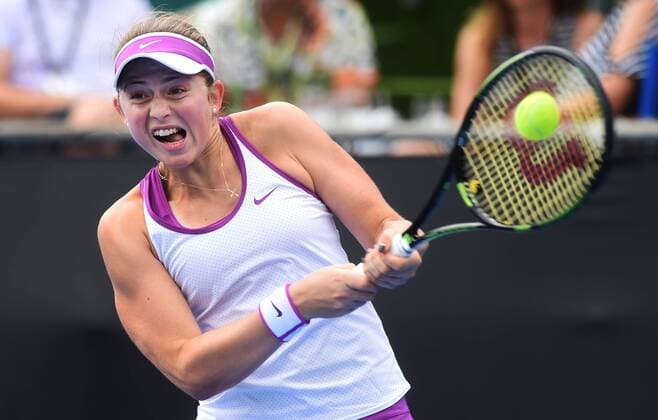 06.0.2016. Auckland, New Zealand. Latvia s Jelena Ostapenko on Day 3 of the ASB Classic Tennis Women s tournament. ASB Tennis Centre, Stanley st, Auckland, New Zealand. Wednesday 6 January 2016. xAndrewxCornagax  ActionPlus11694341