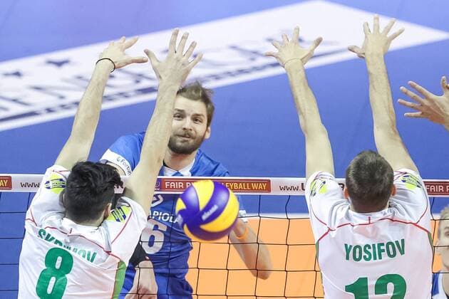 06.01.2016 2016 Mens Volleyball Länderspiel Nationalmannschaft European Olympic Qualification Tournament in Berlin BULGARIA - FINLANDIA ( Bulgaria - Finland ) Pictured: OLLI-PEKKA OJANSIVU FOT MACIEJxGOCLON FOTONEWS NEWSPIX.PL --- Newspix.pl  20160106FNMG004