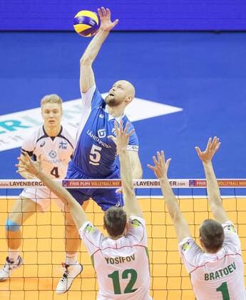 06.01.2016 2016 Mens Volleyball Länderspiel Nationalmannschaft European Olympic Qualification Tournament in Berlin BULGARIA - FINLANDIA ( Bulgaria - Finland ) Pictured: ANTTI SILTALA FOT MACIEJxGOCLON FOTONEWS NEWSPIX.PL --- Newspix.pl  20160106FNMG009