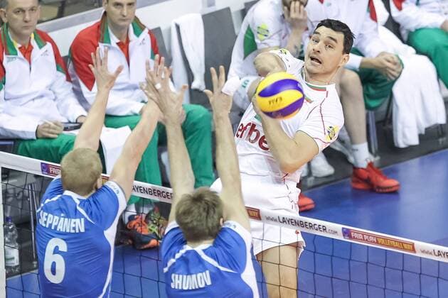 06.01.2016 2016 Mens Volleyball Länderspiel Nationalmannschaft European Olympic Qualification Tournament in Berlin BULGARIA - FINLANDIA ( Bulgaria - Finland ) Pictured: VLADIMIR NIKOLOV FOT MACIEJxGOCLON FOTONEWS NEWSPIX.PL --- Newspix.pl  20160106FNMG019