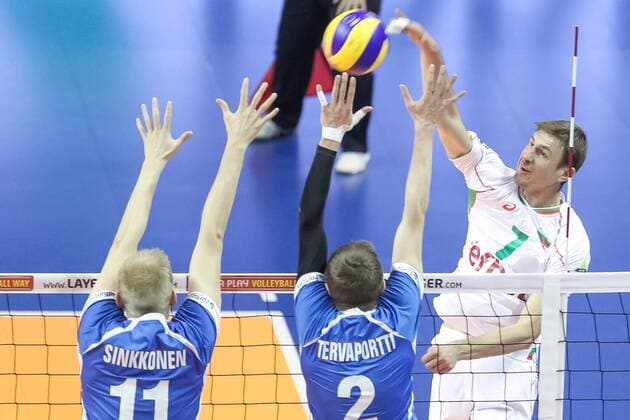 06.01.2016 2016 Mens Volleyball Länderspiel Nationalmannschaft European Olympic Qualification Tournament in Berlin BULGARIA - FINLANDIA ( Bulgaria - Finland ) Pictured: MIROSLAV GRADINAROV FOT MACIEJxGOCLON FOTONEWS NEWSPIX.PL --- Newspix.pl  20160106FNMG027