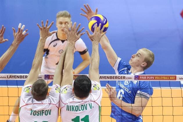 06.01.2016 2016 Mens Volleyball Länderspiel Nationalmannschaft European Olympic Qualification Tournament in Berlin BULGARIA - FINLANDIA ( Bulgaria - Finland ) Pictured: NIKLAS SEPPANEN FOT MACIEJxGOCLON FOTONEWS NEWSPIX.PL --- Newspix.pl  20160106FNMG008