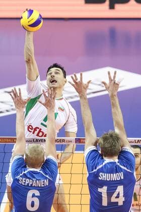 06.01.2016 2016 Mens Volleyball Länderspiel Nationalmannschaft European Olympic Qualification Tournament in Berlin BULGARIA - FINLANDIA ( Bulgaria - Finland ) Pictured: VLADIMIR NIKOLOV FOT MACIEJxGOCLON FOTONEWS NEWSPIX.PL --- Newspix.pl  20160106FNMG025