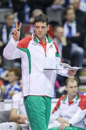 06.01.2016 2016 Mens Volleyball Länderspiel Nationalmannschaft European Olympic Qualification Tournament in Berlin BULGARIA - FINLANDIA ( Bulgaria - Finland ) Pictured: PLAMEN KONSTANTINOV - ( HEAD COACH ) FOT MACIEJxGOCLON FOTONEWS NEWSPIX.PL --- Newspix.pl  20160106FNMG029