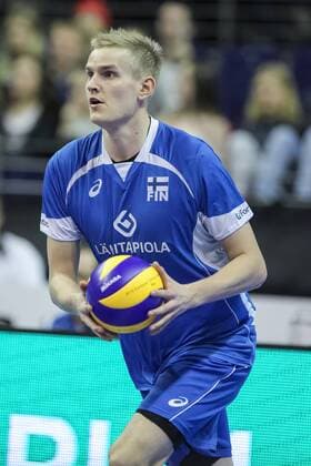 06.01.2016 2016 Mens Volleyball Länderspiel Nationalmannschaft European Olympic Qualification Tournament in Berlin BULGARIA - FINLANDIA ( Bulgaria - Finland ) Pictured: SAULI SINKKONEN FOT MACIEJxGOCLON FOTONEWS NEWSPIX.PL --- Newspix.pl  20160106FNMG030
