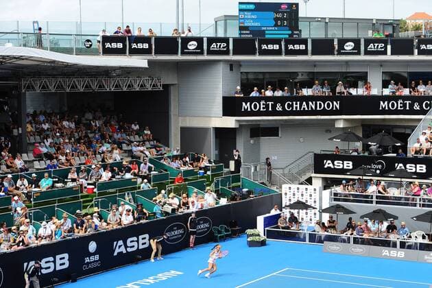 07.0.2016. Auckland, New Zealand. Nao Hibino from Japan during Day 4 Quarter Finals of the 2016 ASB Classic Womens. ASB Tennis Centre, Auckland, New Zealand. Thursday 7 January 2016. xChrisxSymesx  ActionPlus11694590