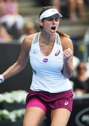 Themen der Woche - Sport Bilder des Tages - Sport 08.01.2016. Auckland, New Zealand. Julia Goerges (GER) wins her semi final over Tamira Paszek (AUT) on Semi Finals Day at the ASB Classic Tennis Women s tournament. ASB Tennis Centre, Stanley st, Auckland, New Zealand. xAndrewxCornagax .x  ActionPlus11694753
