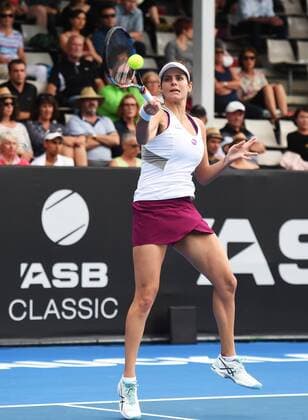 08.01.2016. Auckland, New Zealand. Julia Goerges (GER) in action on Semi Finals Day at the ASB Classic Tennis Women s tournament. ASB Tennis Centre, Stanley st, Auckland, New Zealand. xAndrewxCornagax .x  ActionPlus11694764