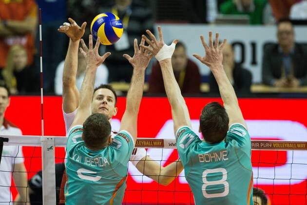 Berlin, Volleyball, Nationalteam Länderspiel, Olympia Quali, Polen vs. Deutschland: BARTOSZ KUREK  20160108SCJP3026