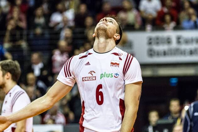 Unfassbar KUREK Bartosz ( 6 Polen) GER, Berlin, Volleyball, Europa, CEV, Olympia-Qualifikation, Turnier, 08.01.2016, Max-Schmeling-Halle, Deutschland - Polen