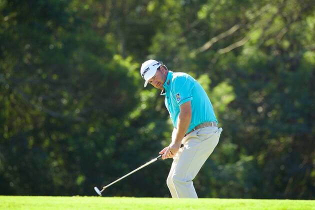 January 07 2016: Graeme McDowell just misses a birdie putt on number three during the First Round of the Hyundai Tournament of Champions at Kapalua Plantation Course on Maui, HI. (Photo by Aric Becker Icon Sportswire) GOLF: JAN 07 PGA Golf Herren - Hyundai Tournament of Champions - First Round Icon16010714 EDITORIAL USE ONLY