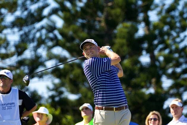 January 07 2016: Bill Haas tees off on number three during the First Round of the Hyundai Tournament of Champions at Kapalua Plantation Course on Maui, HI. (Photo by Aric Becker Icon Sportswire) GOLF: JAN 07 PGA Golf Herren - Hyundai Tournament of Champions - First Round Icon16010730 EDITORIAL USE ONLY