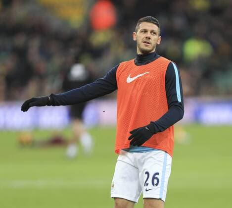 09.01.2016. Carrow Road, Norwich, England. Emirates FA Cup 3rd Round. Norwich versus Manchester City. Manchester City s Martin Demichelis warms up before the game. xNigelxCookex  ActionPlus11694961