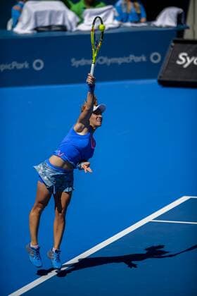 10.01.2016. Sydney, Australia. Svetlana Kuznetsova (RUS) in action against Tammi Patterson (AUS) during their women s singles match on Day 1 at the Apia International tournament at the Apia International Sydney, Australia. Kuznetsova beat Patterson 6:2, 6:0 xHughxPeterswaldx  ActionPlus11695577