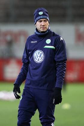 Nicklas Bendtner (VfL Wolfsburg) - Testspiel Saison 2015-2016 FC Energie Cottbus vs. VfL Wolfsburg im Stadion der Freundschaft in Cottbus - Einzelbild,Aktion,Deutschland, Fußball, Mann, Maenner,08.01.2016