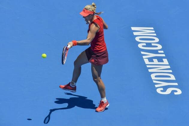 11.01.16 Sydney, Australia. Angelique Kerber (GER) in action against Elina Svitolina (UKR) during their womens singles match on day 2 at the Apia International Sydney. xNigelxOwenx  ActionPlus11695973