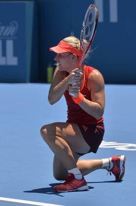 11.01.16 Sydney, Australia. Angelique Kerber (GER) in action against Elina Svitolina (UKR) during their womens singles match on day 2 at the Apia International Sydney. xNigelxOwenx  ActionPlus11695991