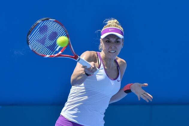 11.01.16 Sydney, Australia. Sabine Lisicki (GER) in action against Polona Hercog (SLO) during their womens singles match on day 2 at the Apia International Sydney. xNigelxOwenx  ActionPlus11696014
