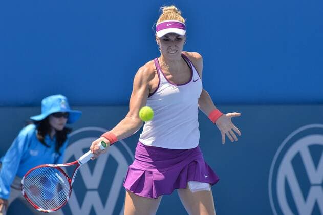 11.01.16 Sydney, Australia. Sabine Lisicki (GER) in action against Polona Hercog (SLO) during their womens singles match on day 2 at the Apia International Sydney. xNigelxOwenx  ActionPlus11696018