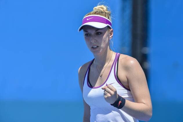 Bilder des Tages - SPORT 11.01.16 Sydney, Australia. Sabine Lisicki (GER) in action against Polona Hercog (SLO) during their womens singles match on day 2 at the Apia International Sydney. xNigelxOwenx  ActionPlus11696020