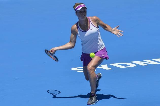 11.01.16 Sydney, Australia. Elina Svitolina (UKR) in action against Angelique Kerber (GER) during their womens singles match on day 2 at the Apia International Sydney. xNigelxOwenx  ActionPlus11695976