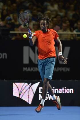 11.01.16 Sydney, Australia. Gael Monfils (FRA) in action against Nick Kyrgios (AUS) during the FAST4 tennis exhbition matches at Allphones Arena. xNigelxOwenx  ActionPlus11696149