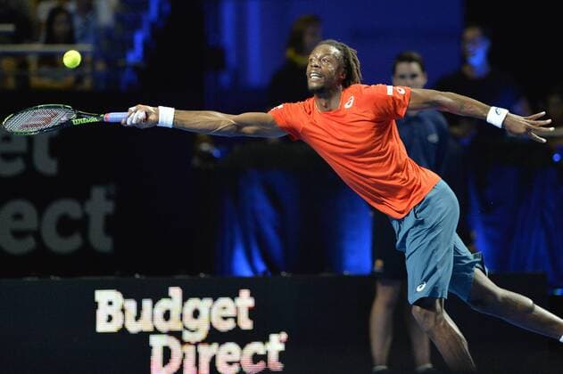 11.01.16 Sydney, Australia. Gael Monfils (FRA) in action against Nick Kyrgios (AUS) during the FAST4 tennis exhbition matches at Allphones Arena. xNigelxOwenx  ActionPlus11696150