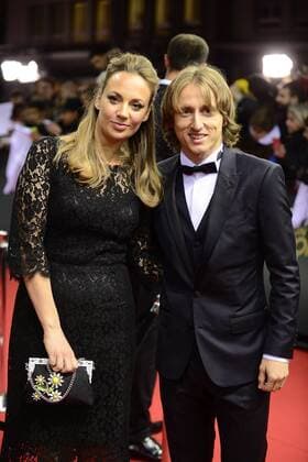 Jan. 11, 2016 - Zurich, Switzerland - LUKA MODRIC and wife poses for photos on the red carpet during arrivals for the 2015 FIFA Ballon DOR Gala at Kongresshaus in Zurich. Soccer 2016 - FIFA Ballon D OR 2015  - ZUMAm119