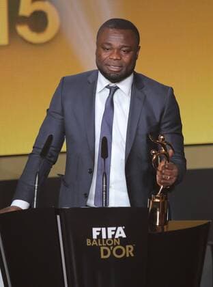 Gerald ASAMOAH gewinnt Fair Play Award Gala Nominees World Player of the Year FIFA-Weltfussballer Footballer of the Year 2015, FIFA Ballon d Or in the Kongresshaus Zuerich, Switzerland at January 11, 2016 11.01.2016 FIFA World Player Party