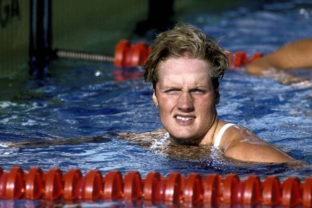 OTTO Kristin Team DDR Weltmeisterin Schwimm Weltmeisterschaften 1986 in Madrid am 20. August 1986 in Madrid 