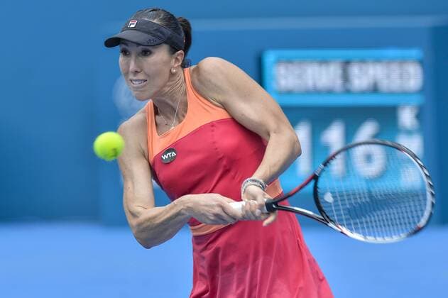 12.01.16 Sydney, Australia. Jelena Jankovic (SRB) in action against Sara Erranti (ITA) during their womens singles match on day 3 at the Apia International Sydney. Errani won the match 7-6,7-6. xNigelxOwenx  ActionPlus11696263