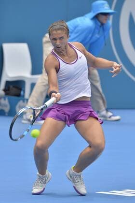 12.01.16 Sydney, Australia. Sara Erranti (ITA) in action against Jelena Jankovic (SRB) during their womens singles match on day 3 at the Apia International Sydney. Errani won the match 7-6,7-6. xNigelxOwenx  ActionPlus11696271