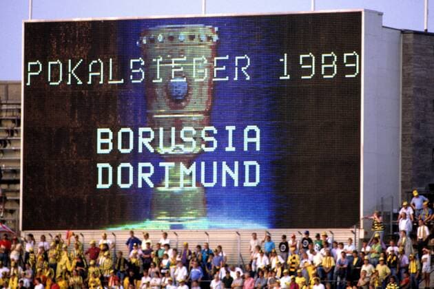 Fußball, DFB-Pokalfinale 1988 1989, Borussia Dortmund - SV Werder Bremen Borussia Dortmund gewinnt den DFB-Pokal