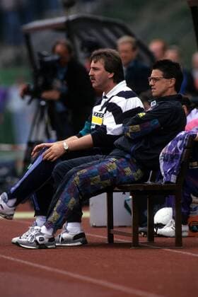 Trainer Uwe Reinders (li.) und Co-Trainer Gerd Merheim (beide MSV Duisburg)