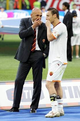 Luciano Spalletti, Francesco Totti (Roma) Italy Tim Cup 2006-2007 - Coppa Italia 17 May 2007 (Final 2st Leg) Inter- AS Roma (2-1) Giuseppe Meazza Stadium-Milano-Italy