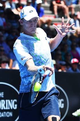 13.01.2016. Auckland, New Zealand. Kevin Anderson (RSA) during Day 3 of the 2016 ASB Classic Mens. ASB Tennis Centre, Auckland, New Zealand. Wednesday 13 January 2016. xChrisxSymesx  ActionPlus11696612