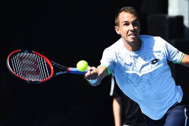 13.01.2016. Auckland, New Zealand. Lukas Rosol (CZE) during Day 3 of the 2016 ASB Classic Mens. ASB Tennis Centre, Auckland, New Zealand. Wednesday 13 January 2016. xChrisxSymesx  ActionPlus11696623