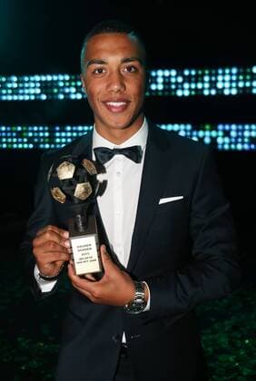 - LINT, BELGIUM: Anderlecht s Youri Tielemans celebrate during the 62nd edition of the Golden Shoe award ceremony, Wednesday 13 January 2016, in Lint AED studio. The Golden Shoe (Gouden Schoen Soulier d Or) is an award for the best soccer player of the Belgian Jupiler Pro League championship during the year 2015. VIRGINIExLEFOUR  x04773014x