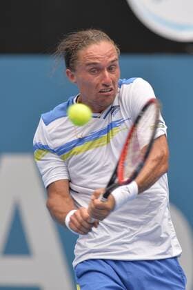 14.01.16 Sydney, Australia. Alexandr Dolgopolov (UKR) in action against Grigor Dimitrov (BUL) during their mens singles match on day 5 at the Apia International Sydney. xNigelxOwenx  ActionPlus11696852