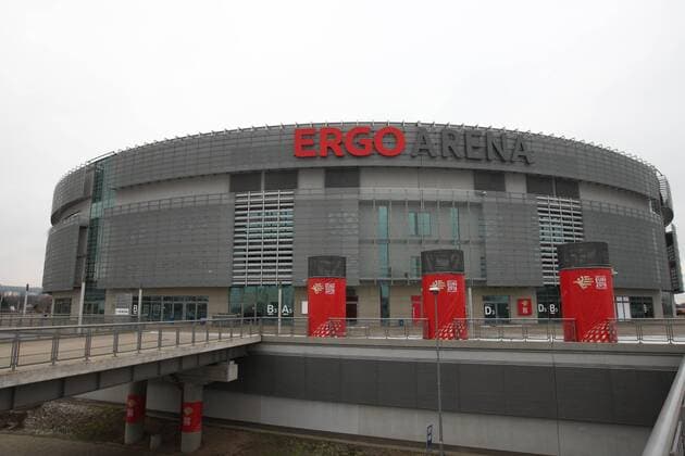 Jan. 14, 2016 - Gdansk, POLAND - Gdansk, Poland 14th, January 2016 ERGO Arena sports hall on the Gdansk and Sopot cities border - the venue of the Group D of the EHF Euro 2016 handball championships. EHF EURO 2016 starts on 15th, January in the 4 Polish cities - Gdansk, Krakow, Wroclaw and Katowice. ERGO Arena sports hall in Gdansk, Poland  - ZUMAn230