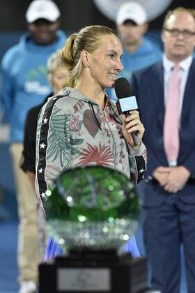 15.01.16 Sydney, Australia. Svetlana Kuznetsova wins the singles final against Monica Puig (PUR) on day 6 at the Apia International Sydney. Kznetsova won the final 6-0,6-2. xNigelxOwenx  ActionPlus11697026