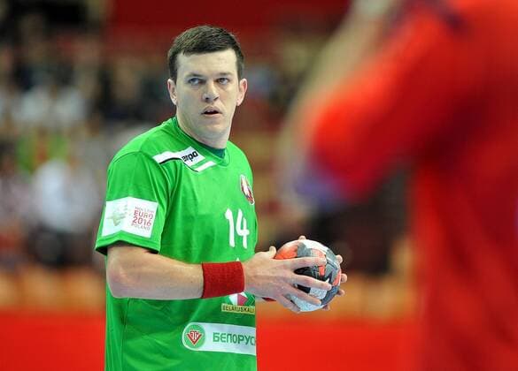 Katowice, Handball EM EHF Euro 2016, Nationalteam Länderspiel, Kroatien - Weißrussland Rutenka Siarhei  20160115PF_RR051