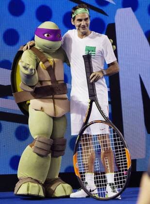 TENNIS - ATP Tennis Herren Australian Open 2016 MELBOURNE,AUSTRALIA,16.JAN.16 - TENNIS - ATP World Tour, Grand Slam, Australian Open, kids day. Image shows Roger Federer (SUI). GEPAxpictures xMatthiasxHauer
