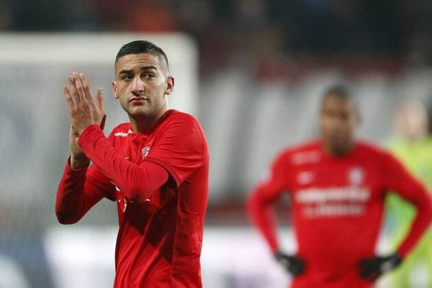 Hakim Ziyech of FC Twente during the Dutch Eredivisie match between FC Twente and Heracles Almelo at the Grolsch Veste on January 15, 2016 in Enschede, The Netherlands FC Twente v Heracles Almelo Dutch Eredivisie 2015 2016 xVIxJeroenxPutmansxIVx 4834987