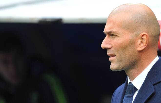 Zinedine Zidane (Real Madrid Coach) during the LA LIGA match between Real Madrid and Sporting de Gijon, played at Estadio Santiago Bernabeu, Madrid -  xJ.M.Colomox xx