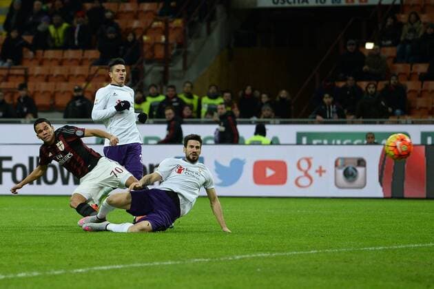 Fußball, AC Milan - AC Florenz Mg Milano 17 01 2016 - Football Serie A AC Milan vs AC Florenz Carlos Bacca 
