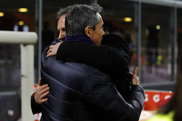 Fußball, AC Milan - AC Florenz Sinisa Mihajlovic Milan, Paulo Sousa Fiorentina Milano 17-01-2016 Stadio Giuseppe Meazza - Football Calcio Serie A AC Milan vs AC Florenz. giuseppexceleste