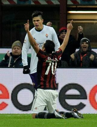 Fußball, AC Milan - AC Florenz IPP20160117 Football - soccer: Serie A, AC Mailand - AC Florenz, Carlos Bacca xHOCHxZWEIx xItalyxPhotoxPressx 