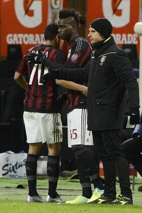 Ingresso Mario Balotelli per Carlos Bacca Milan Milano 17-01-2016 Stadio Giuseppe Meazza - Football Calcio Serie A Milan - Fiorentina. giuseppexceleste